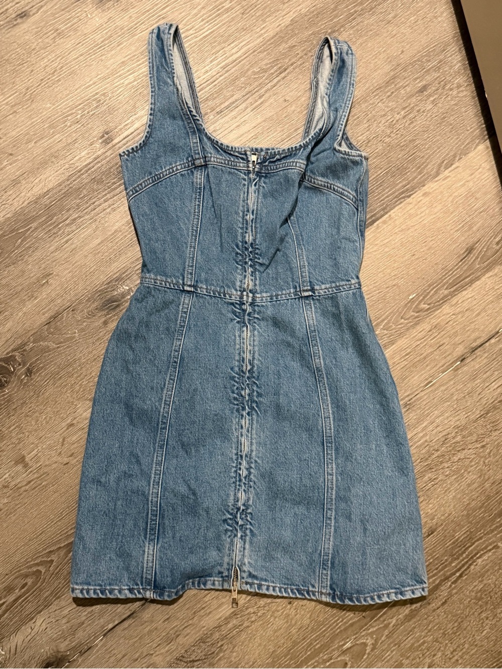 FRAME Denim Zip-Front Mini Dress - Blue